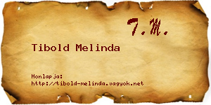 Tibold Melinda névjegykártya