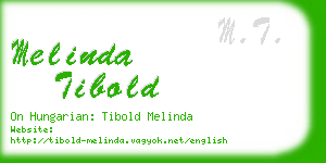 melinda tibold business card